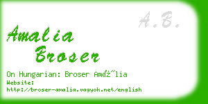 amalia broser business card